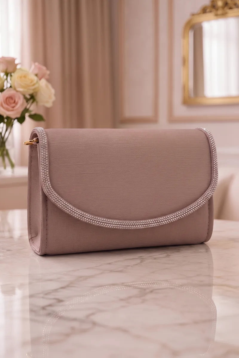 Premium Hand Clutch Bag (Dusty Mauve)