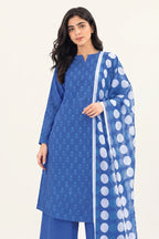 Sapphire Lawn Vol-09 - 3PC Unstitched Printed Lawn Suit(blue)