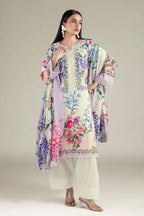Khaadi – 3 Piece Unstitched Premium Embroidered Digital Printed Lawn Suit (Light Sage)