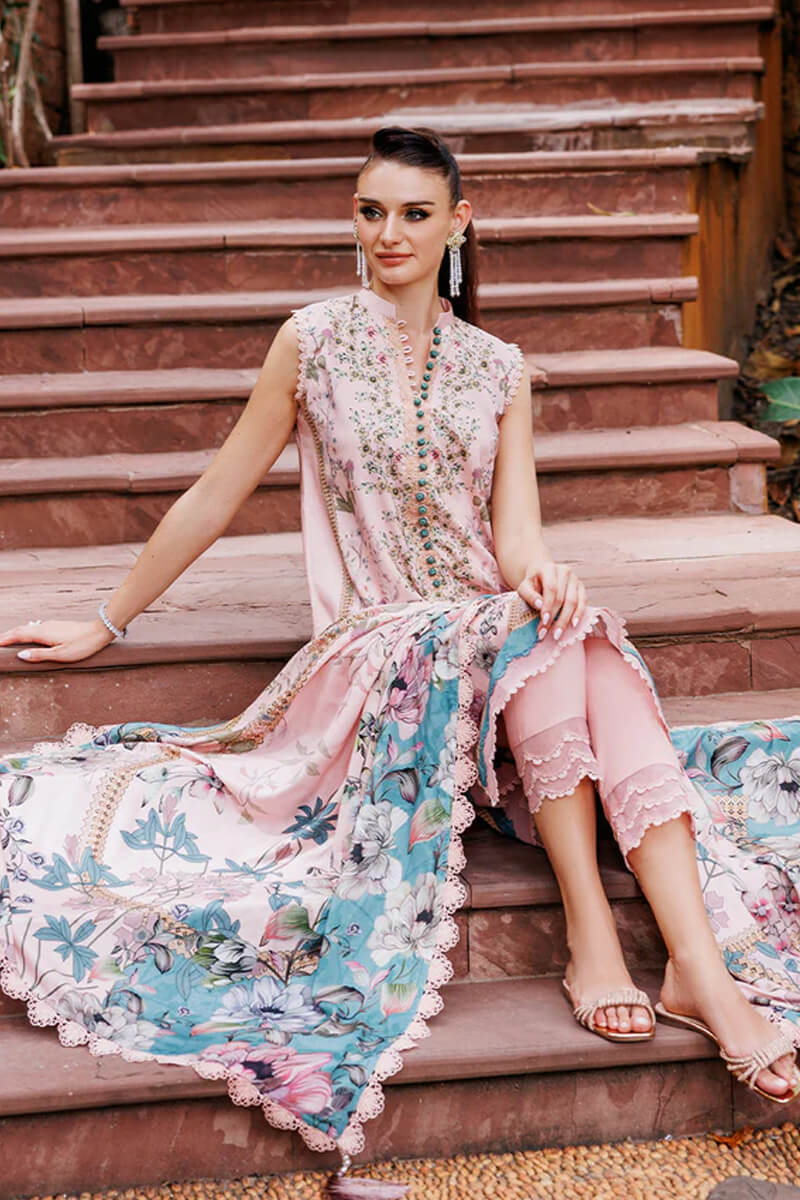 Urbane By Jade Vo.4 - 3pc Unstitched Classic Printed Lawn (Soft Rose)