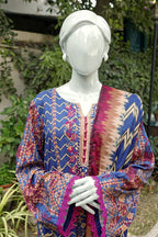 Aryana By KBC Fashion - 3PC Unstitched Printed Lawn Suit (Royal Blue)