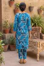 Sana Safinaz Printed Lawn Unstitched 2-Piece Suit (Sky Blue)