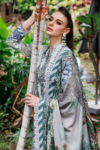 Urbane By Jade Vo.4 - 3pc Unstitched Classic Printed Lawn (Mint Grey & Muted Teal Green)