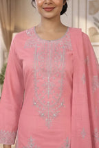 Gulmeher by Breeza Fashion - 3PC Unstitched Embroidered Lawn Suit (Pink)