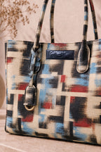 KBC - Canvas Handbags (Steel Blue, Black & Red)