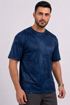Men Drop Shoulder T-Shirt by KBC Fashion (Navy Blue)