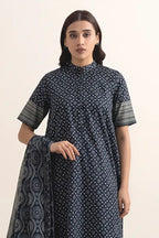 Sapphire Vol.6 - 3PC Unstitched Printed Lawn Suit (Midnight Blue)