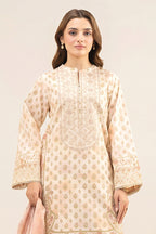 Sapphire - 3PC Unstitched Embroidered Printed Lawn Suit (Soft Coral Dust)