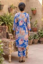 Sana Safinaz Printed Lawn Unstitched 2-Piece Suit (Cobalt)
