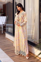 Elahéh By Maria B - 3PC Unstitched Digital Printed Lawn Suit (Butter Cream yellow)