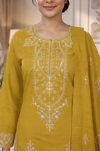 Gulmeher by Breeza Fashion - 3PC Unstitched Embroidered Lawn Suit (Yellow)