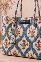 KBC - Canvas Handbags (Soft Beige & Royal Blue)