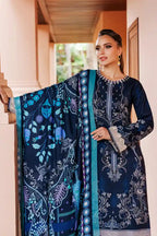 Jade Urbane Vol: 04 Classic Lawn Collection 3-Piece Unstitched Suit (Dark Navy Blue)