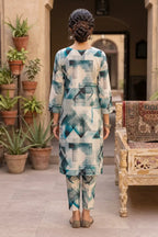 Sana Safinaz Printed Lawn Unstitched 2-Piece Suit (Dark Green)