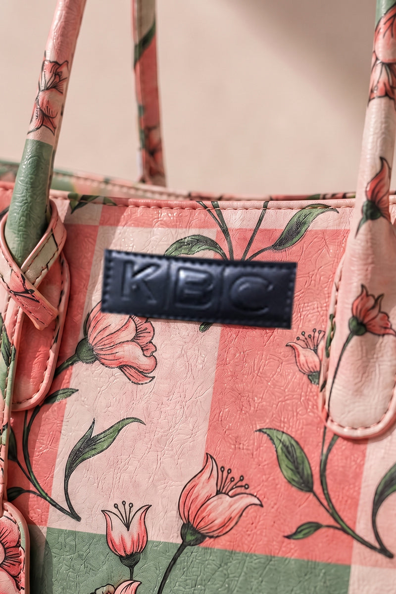 KBC - Canvas Handbags (Pink and Mint Green)
