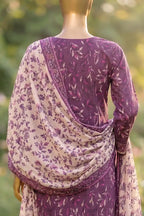 Agha Noor Printed Collection by KBC Fashion - 3PC Unstitched Suit (Purple)