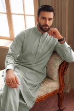 Men’s Wash & Wear Unstitched Fabric By KBC Fashion (Pale Sage Green)