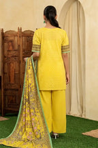 Mor Bagh 3-Piece Unstitched Printed Lawn Suit (Lemon)