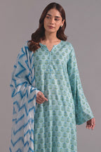 Sapphire (Vol.4) - 3PC Unstitched Printed Lawn Suit (Pale Aqua)