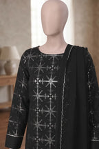 Breeza by Breeza Fashion - 3PC Unstitched Embroidered Lawn Suit (Black)