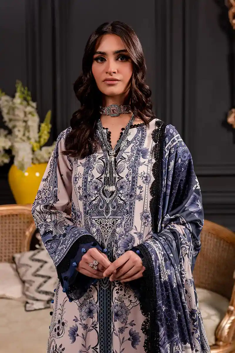 Jade Urbane Vol: 04 Classic Lawn Collection 3-Piece Unstitched Suit (Pale Lilac)