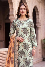 Zesh - 3PC Unstitched Embroidered Lawn Suit (Mint Sage Green)