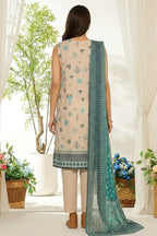 MTJ Unstitched 3-Piece Lawn Collection (Seafoam Aqua)