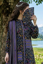 Almeerah - Nelofir Bloom 3PC Unstitched Printed Lawn Suit (Midnight Flora)