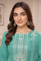 Sawan by Breeza Fashion - 3PC Unstitched Embroidered Lawn Suit (Seafoam Green)