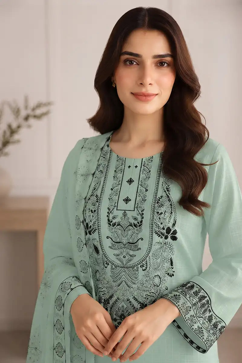 Princess by Breeza Fashion - 3PC Unstitched Embroidered Lawn Suit (Mint Green)
