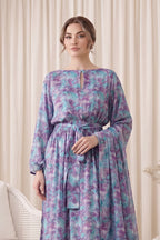 Gul Rang By Bareezé – 3-Piece Unstiched Printed Classic Lawn (Deep Lilac)