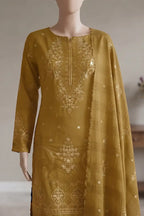 Milano by Breeza Fashion - 3PC Unstitched Embroidered Lawn Suit (Gold)