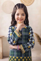 Ting Tone by Almeerah - Girls Unstitched 2-Piece Suit (Pine Green)