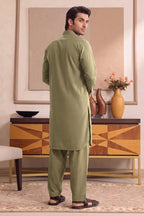 Yameen - Men’s Unstitched Cotton Fabric (Sage Olive)