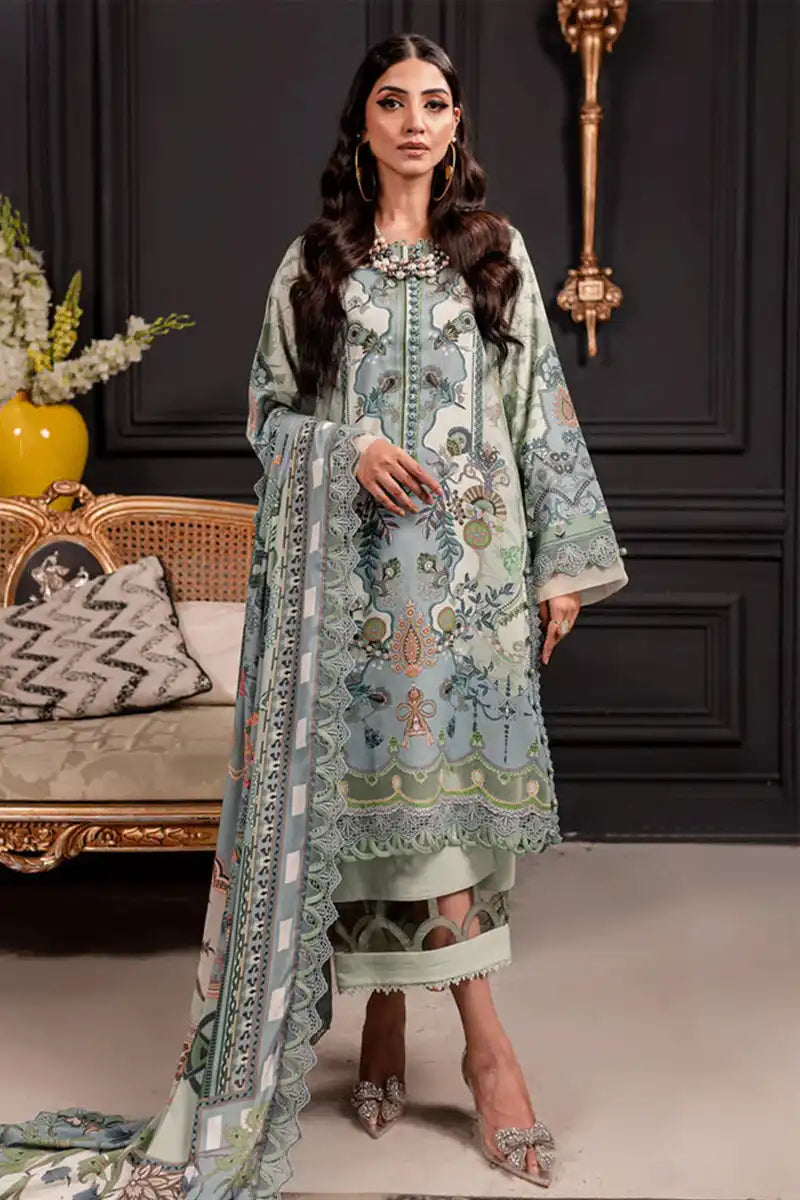 Jade Urbane Vol: 04 Classic Lawn Collection 3-Piece Unstitched Suit (Pistachio Green)