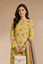 Khaadi (Vol.4) – 3 Piece Unstitched Printed Lawn Suit (Lime Yellow)