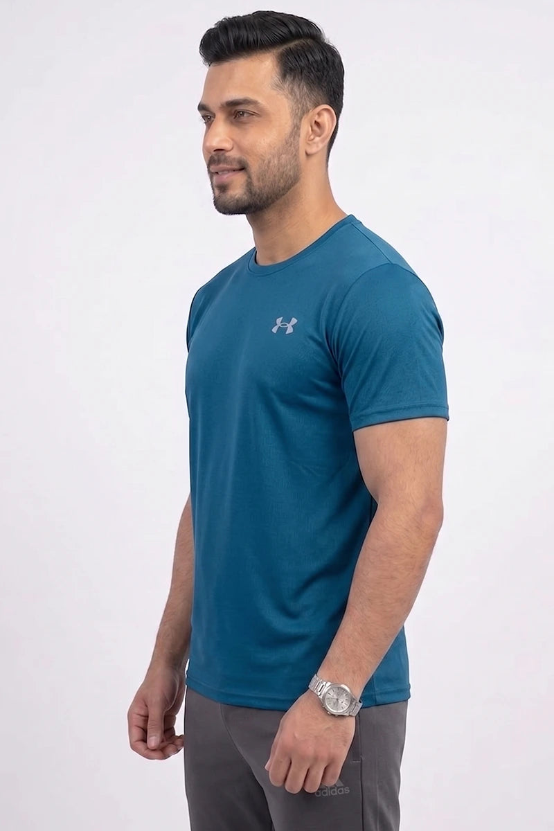 Under Armour - Men's Performance Crew Neck T-Shirt (Teal Blue)