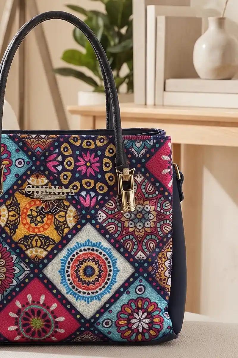 CHENAL Premium Women's Fashion Handbag (Dark MultiColors)