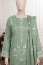 Samra by Breeza Fashion - 3PC Unstitched Embroidered Lawn Suit (Pistachio Green)