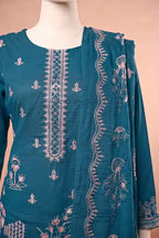 Elanza by Breeza Fashion - 3PC Unstitched Embroidered Lawn Suit (Blue)