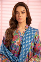 Alkaram Unstitched 3-Piece Lawn Collection (Slate Blue)