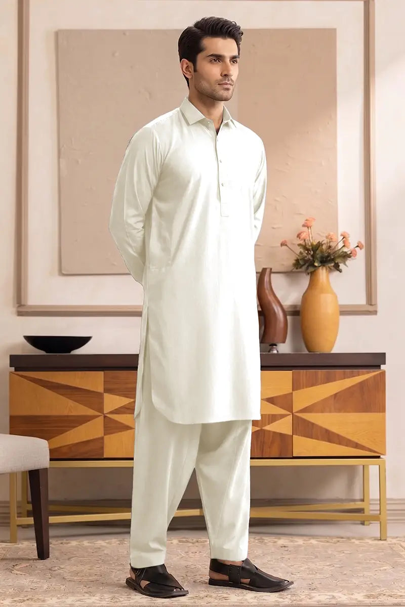 Yameen - Men’s Unstitched Cotton Fabric (Pale Mint)