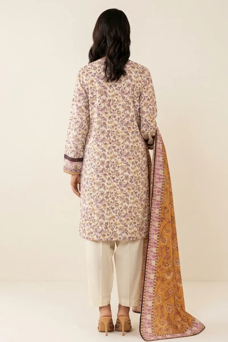 Khaadi Unstitched 3-Piece Lawn Collection (Warm Ivory)