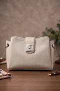 Premium Women's Imported Handbag (Light Cream)