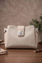 Premium Women's Imported Handbag (Light Cream)