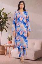 Bonanza Unstitched Lawn 2-Piece Same Print Suit (Vibrant Royal Blue)