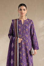 Khaadi (Vol.4) – 3 Piece Unstitched Printed Lawn Suit (Purple)