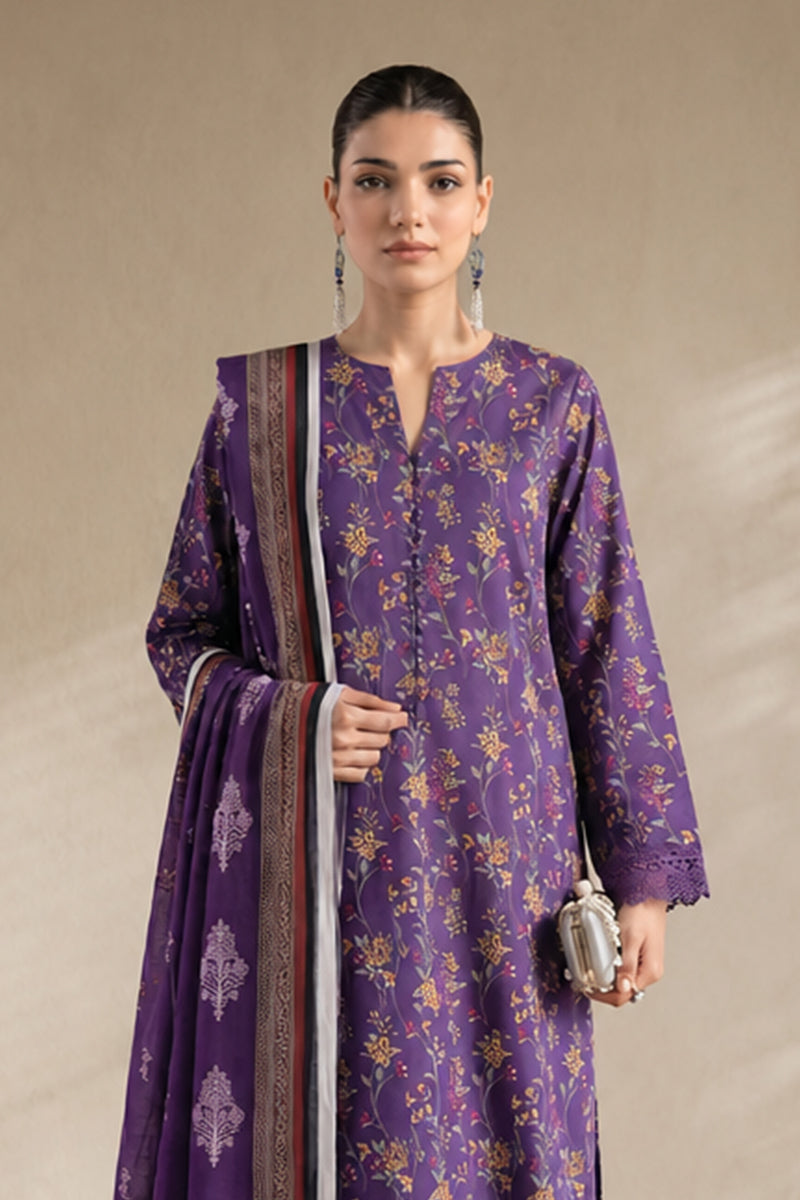 Khaadi (Vol.4) – 3 Piece Unstitched Printed Lawn Suit (Purple)