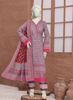 Bellissima By Aleemrah -3PC-Lawn Unstitch (Mauve)