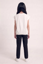 Girls Casual Comfort T-Shirt (White)